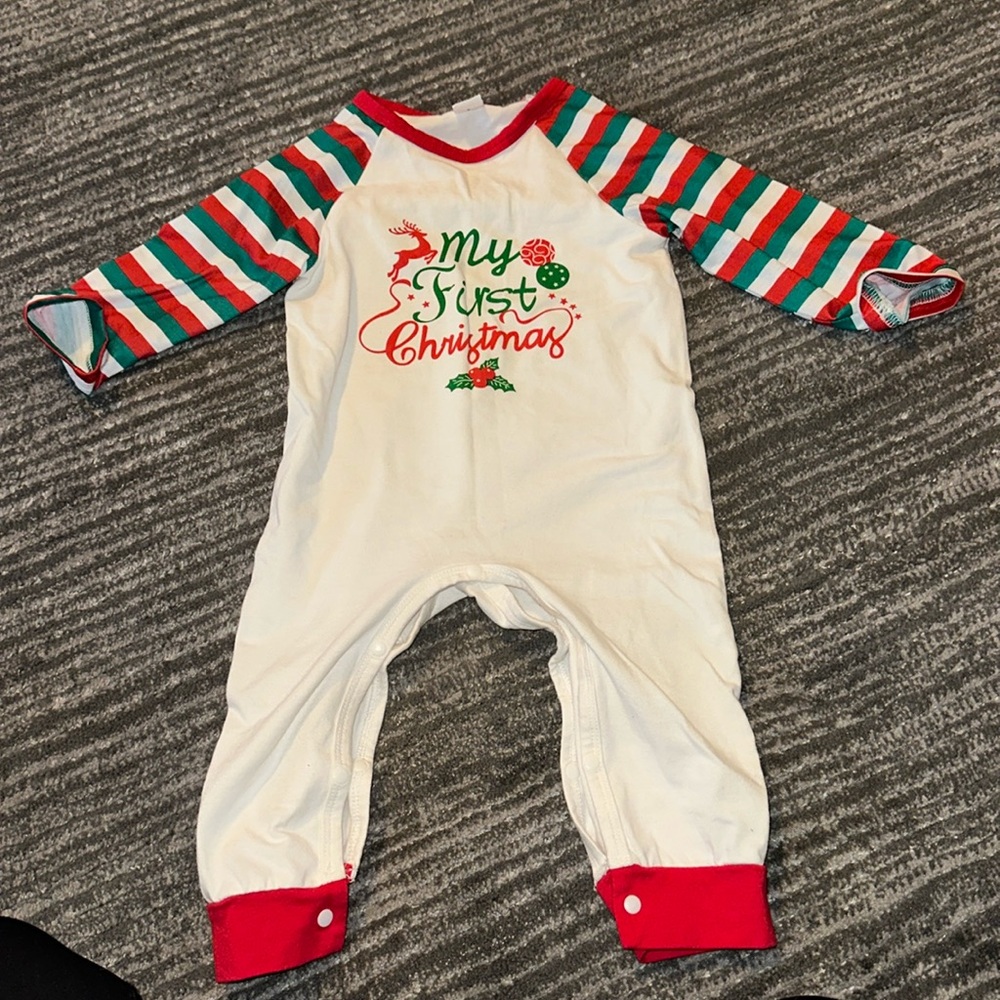 Baby’s my first Christmas outfit